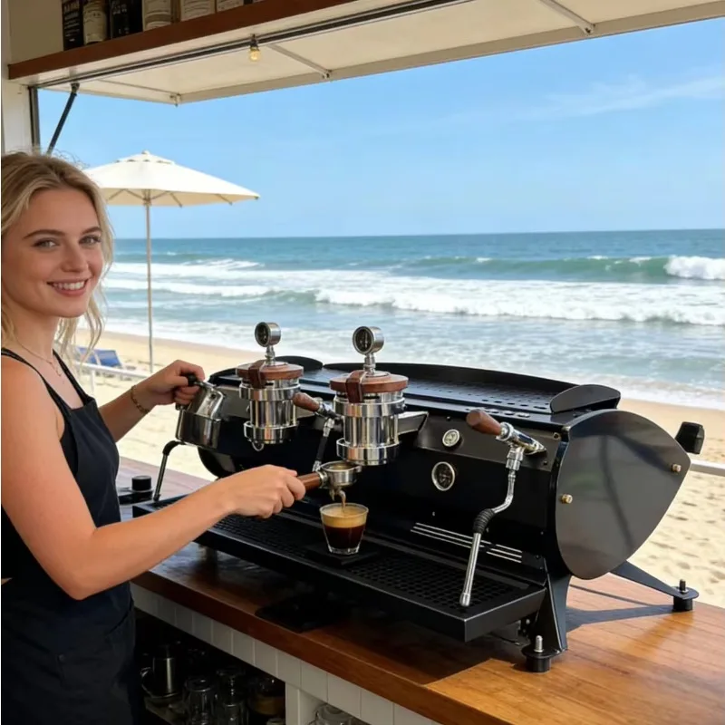 Customizable Professional Affordable Double Boiler Commercial Espresso Coffee Machine for Restaurants