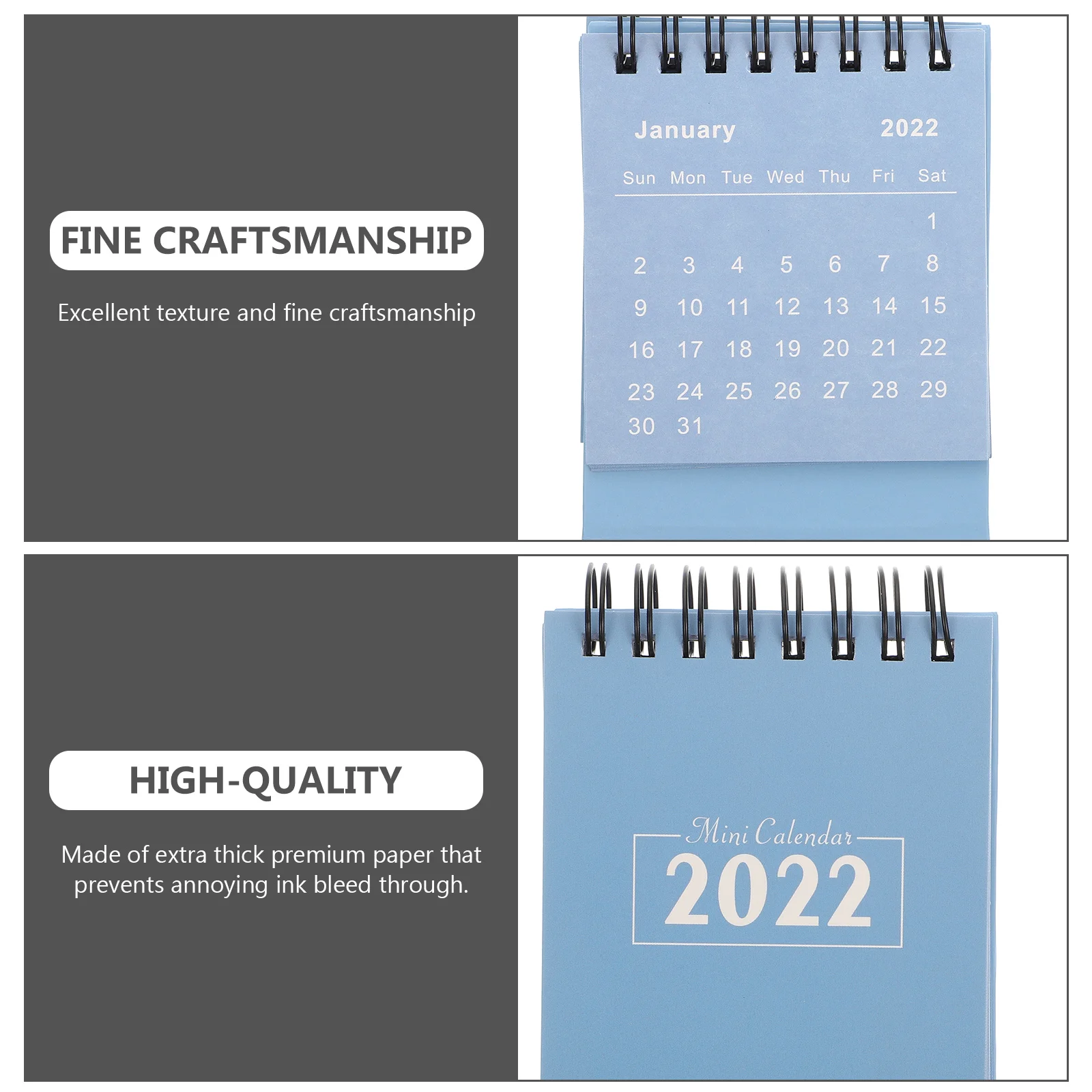 

2022 Desk Calendar Premium Thick Paper No Bleed Easy Flip Writing Memo Schedule Planner For Office Home Classroom Foldable Stand