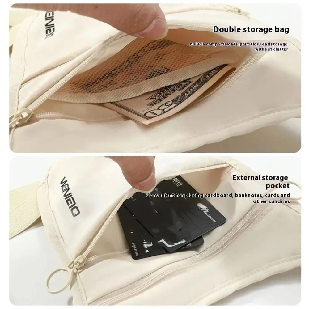 

New Anti-Theft Travel Waist Bag Lightweight Invisible Sports Belt Bag Ultra-Thin Portable RFID Blocking Wallet