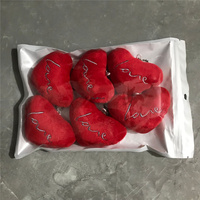 6PCS Love Heart Shape Plush Toy , NEW 5CM Little Stuffed Plush Toy Doll