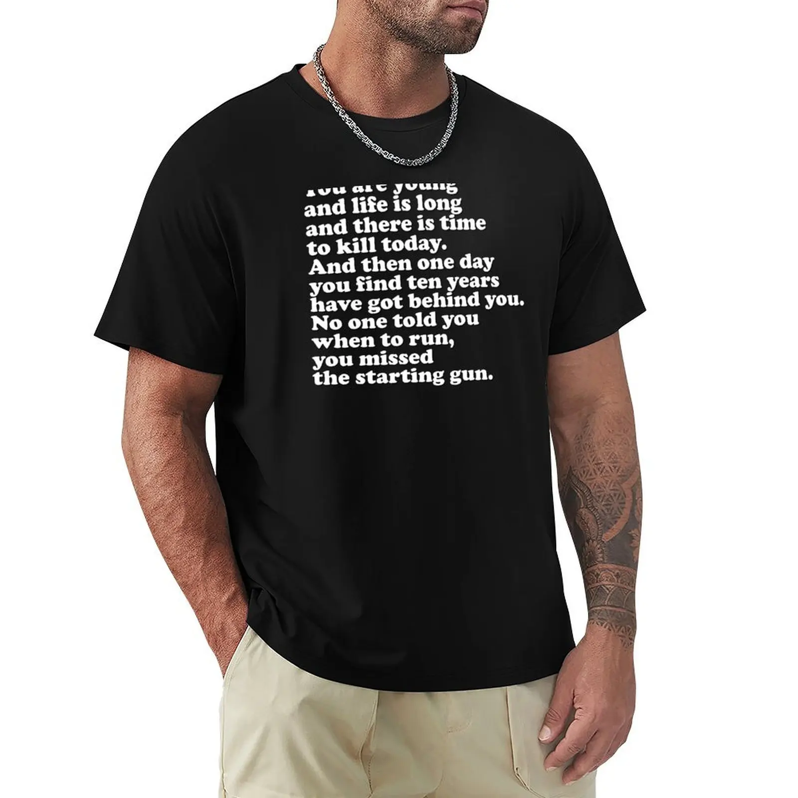 You missed the starting gun (white) T-Shirt t shirt for man T-Shirt