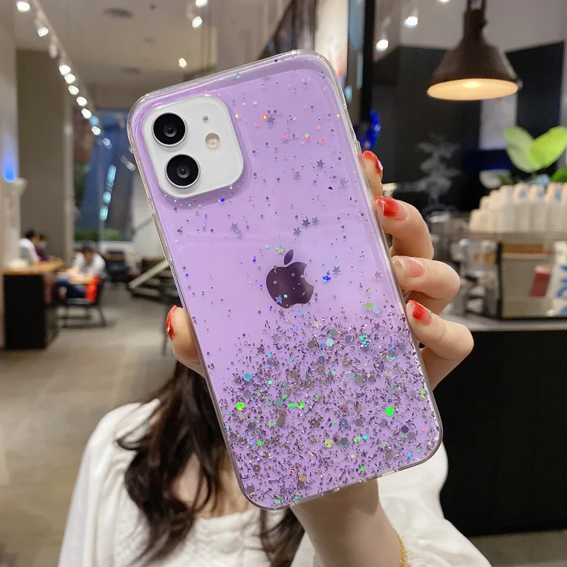 Luxury Shiny Glitter Clear Case for Redmi NOTE 13 12 PRO Plus K60 12C 11A Xiaomi 13lite Civi2 13 Poco X5 X4 Pro C55 Soft Cover