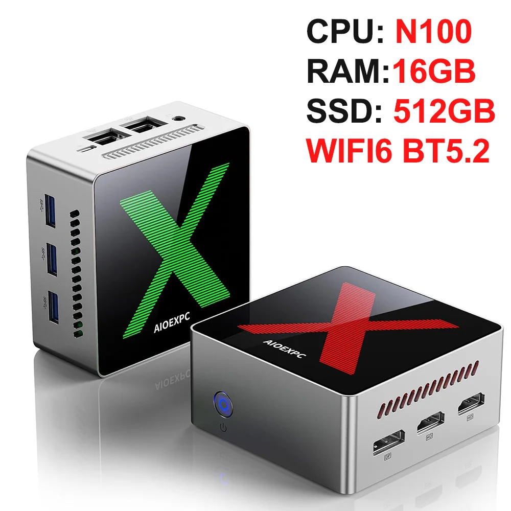 X Mini PC Intel Alder Lake N100/N100 12/16GB LPDDR5 512GB SSD