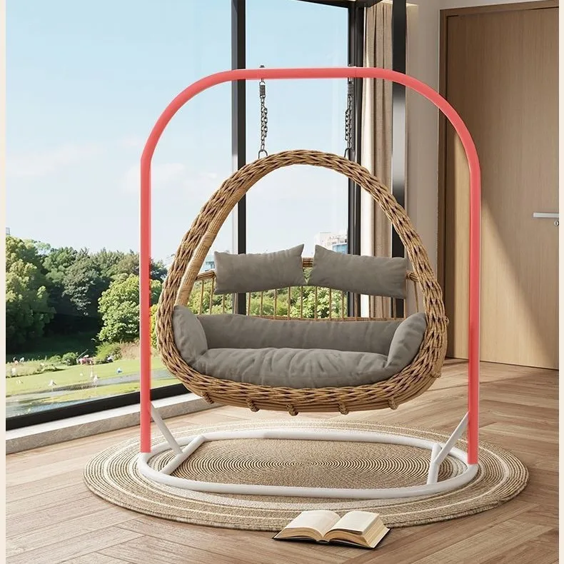 Double bar cradle chair Home indoor rattan chair Hammock Hammock Internet celebrity swing hammock Double rocking chair