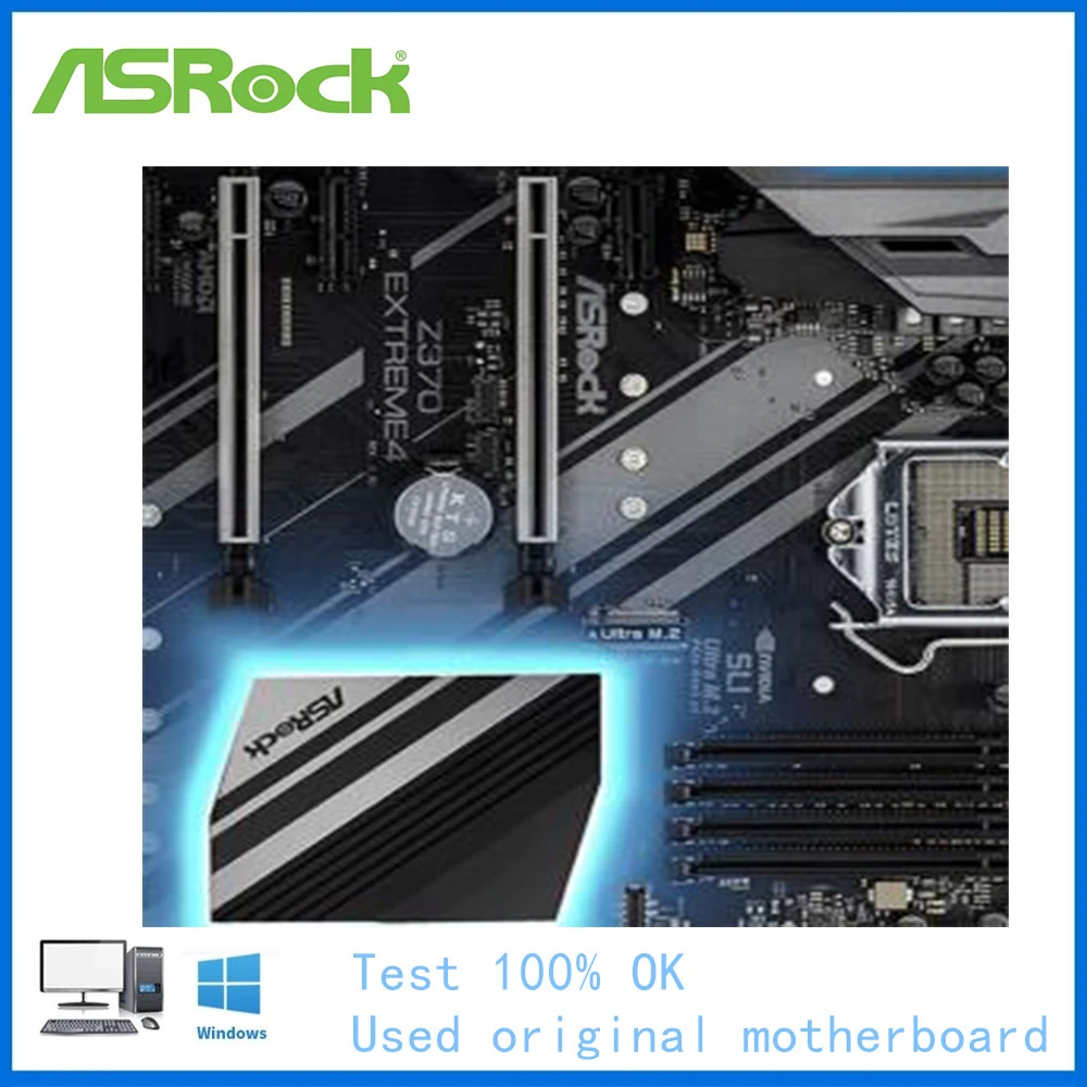 Imagem -06 - Asrock-atx Computer Motherboard Usado para Z370 Extreme4 Lga 1151 Ddr4 Desktop Mainboard Suporte i5 9600k i7 9700k Cpu