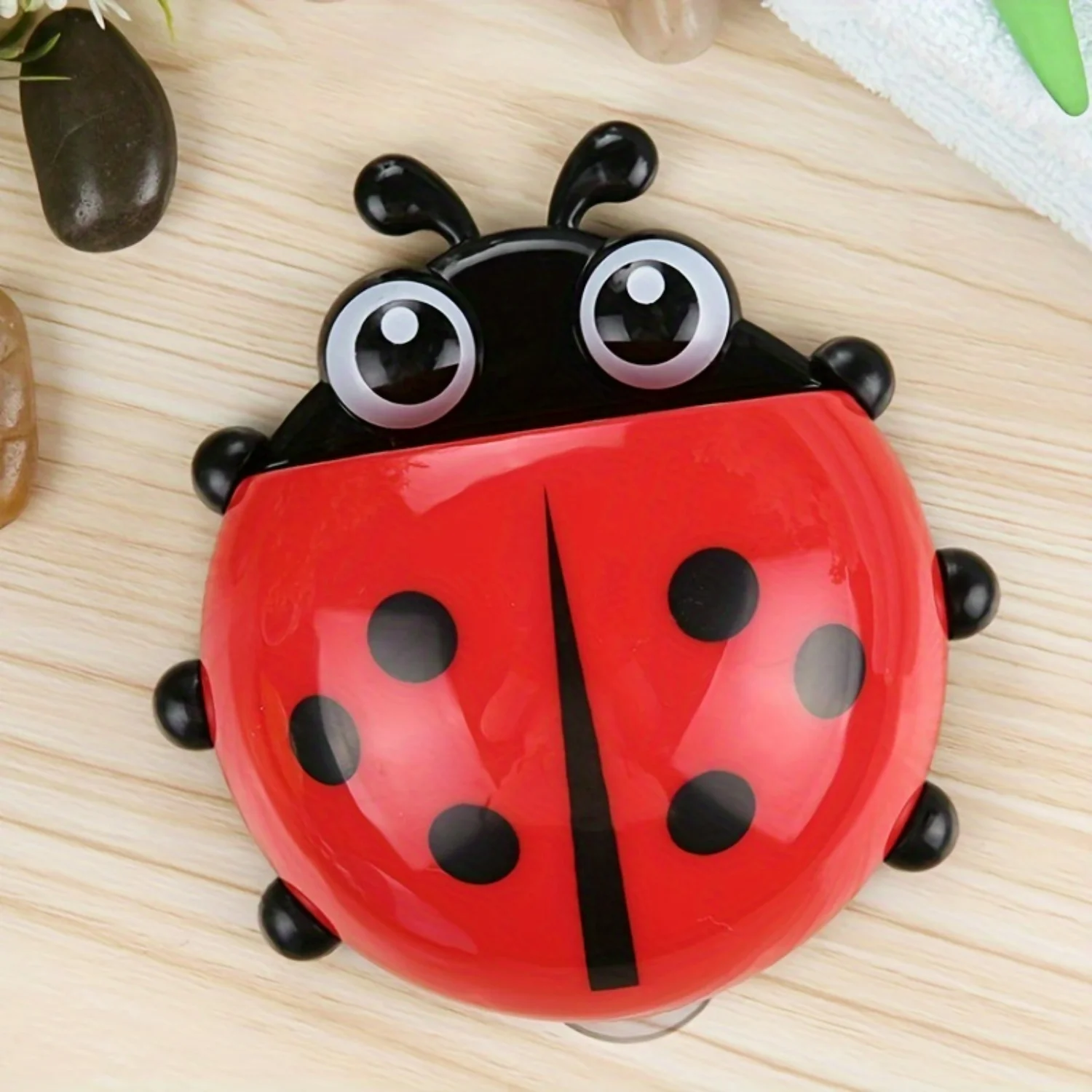 Ladybug Toothbrush Holder Bathroom Suction Rack Organizer Star Ladybird Cup Box