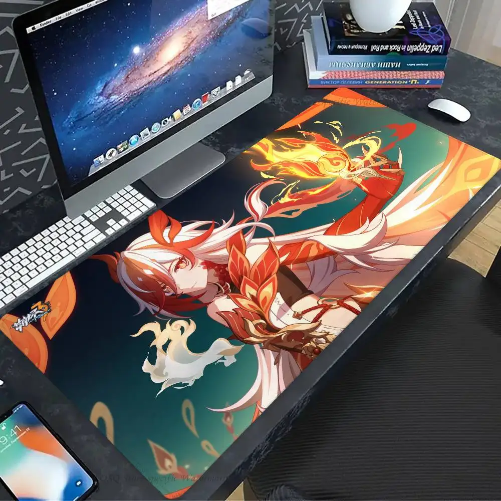 Fu Hua Anime Game Honkai Star Rail Mauspad, rutschfest, geeignet für Bürocomputer, Laptops, E-Sport-Spiele, Schreibtischmatten, XXL-Tastatur