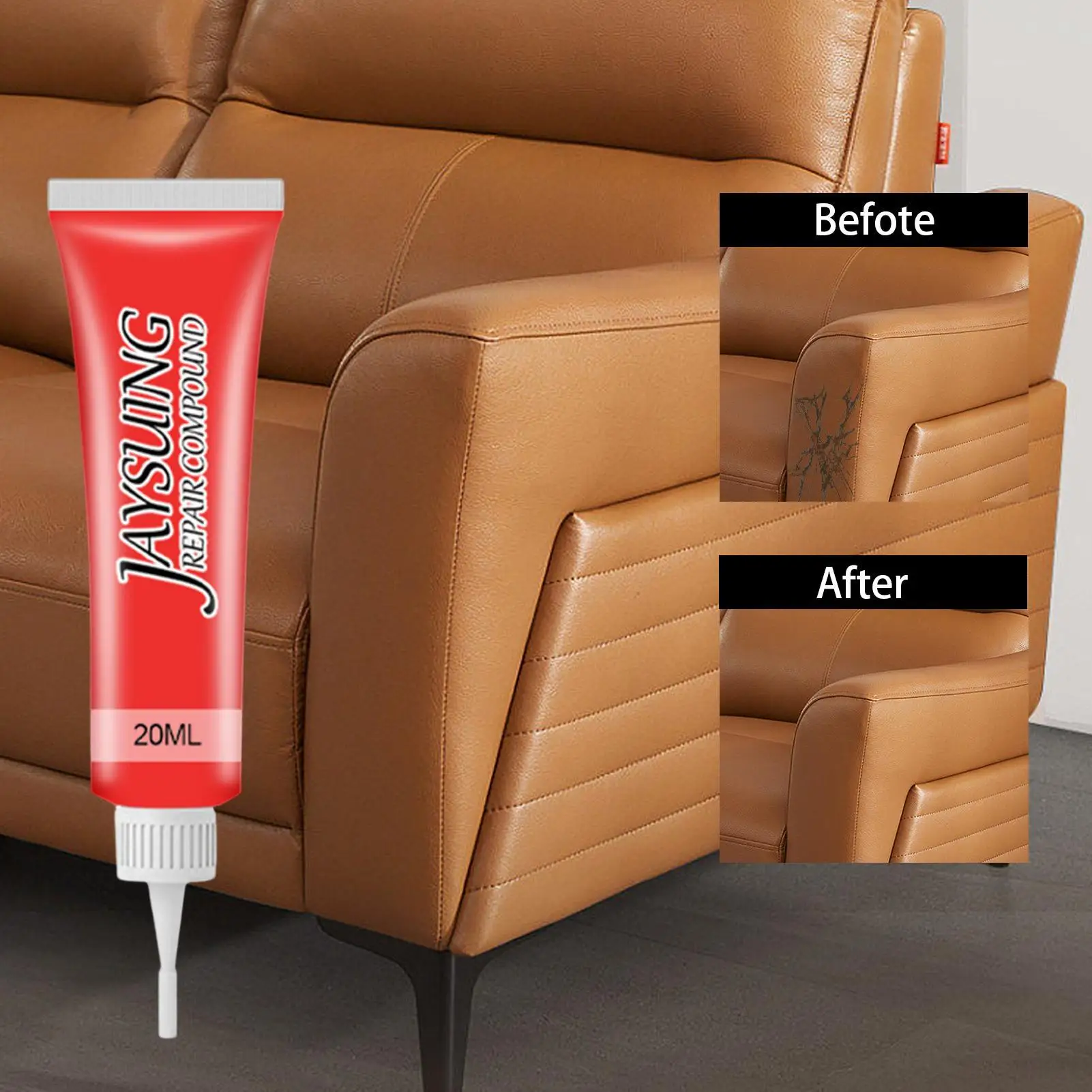 Leather Scratch Repair 20ml Leather Scratch Repair Leave no trace Waterproof Vinyls Upholstery Repair Kit easy to use for Sofa