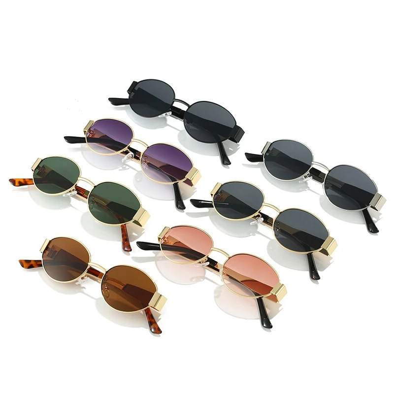 2026 New Oval-Framed Fashionable Sunglasses Custom-Made Metal-Framed Sunglasses In Fashionable Sunglasses A Gift From Friend