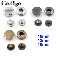100sets 10mm 12mm 15mm Metal Buttons Press Fasteners Snaps for Clothes Leather Craft Bags Sewing Supplies Installer Plier Tool