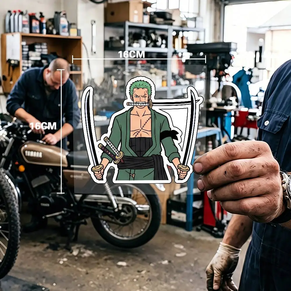 

Anime One Piece Roronoa Zoro Waterproof Stickers For Decorating Car Windows Motorcycles And Computers.