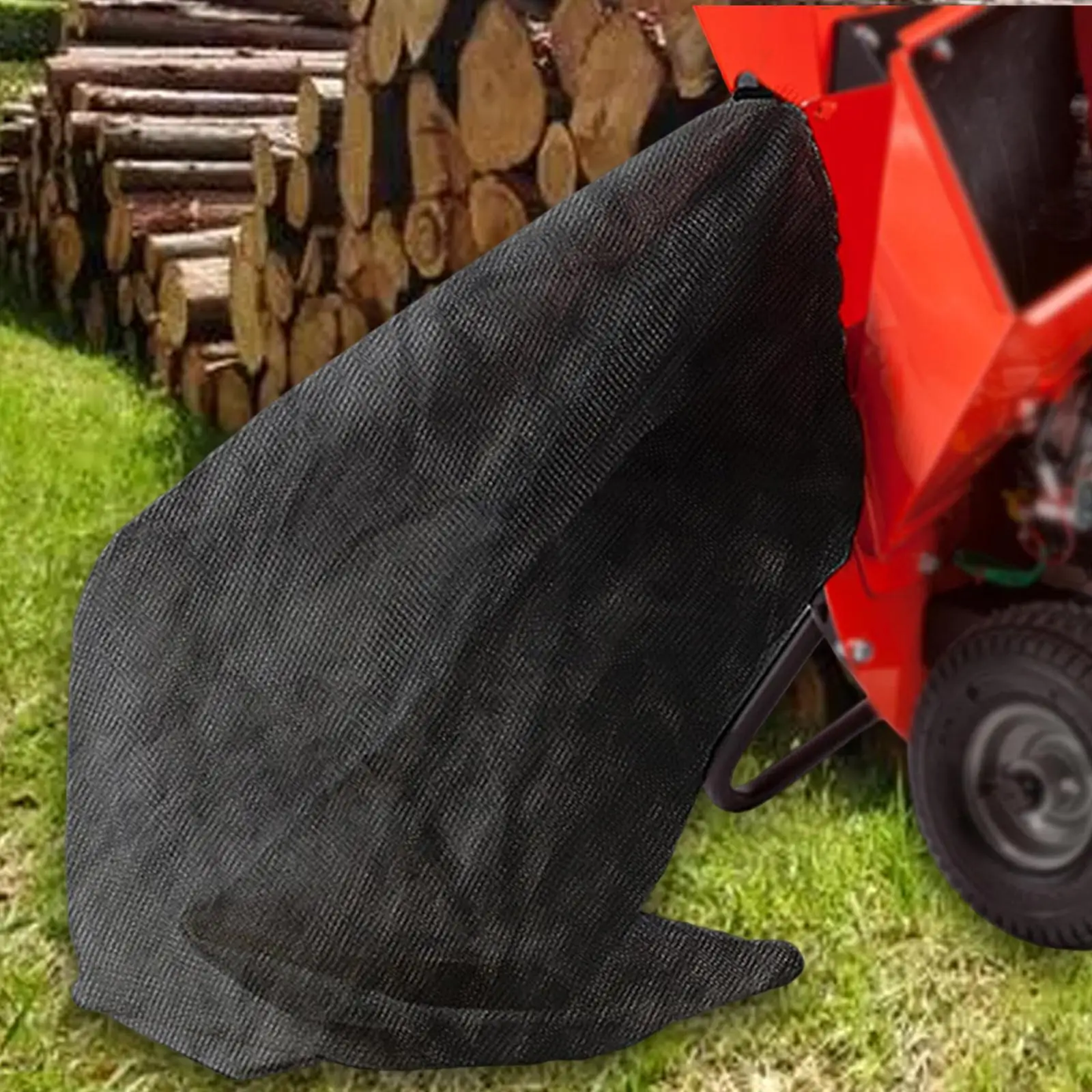 Wood Chipper Bag Shredder Accessory Electric Wood Chipper Black Color Yard Cleanup Leaf Tree Branch Wood Chipper Discharge Bag