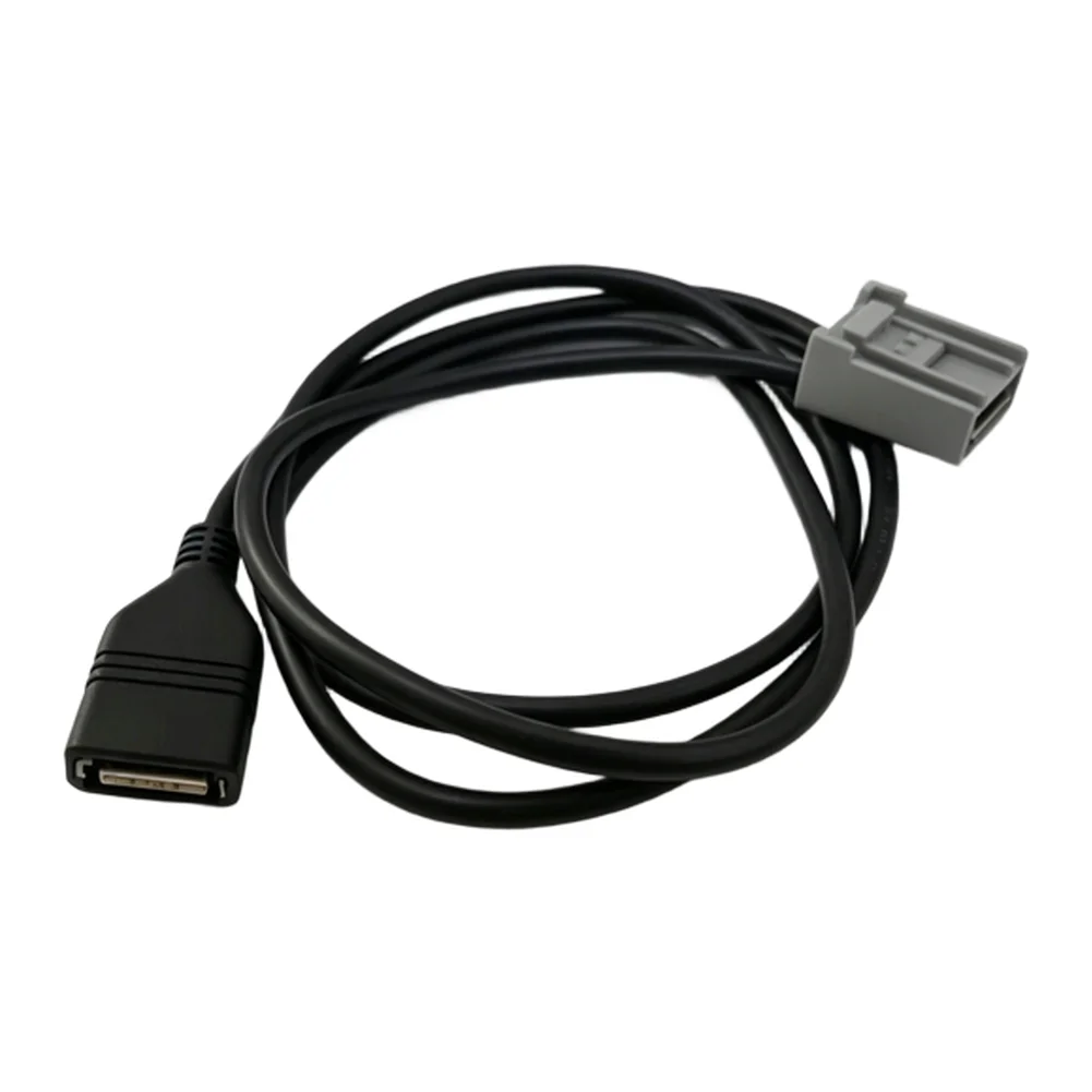 Vehicle Data Cord USB Audio Cable For Car Music Listening Black High-strength Material Supports Music Playback