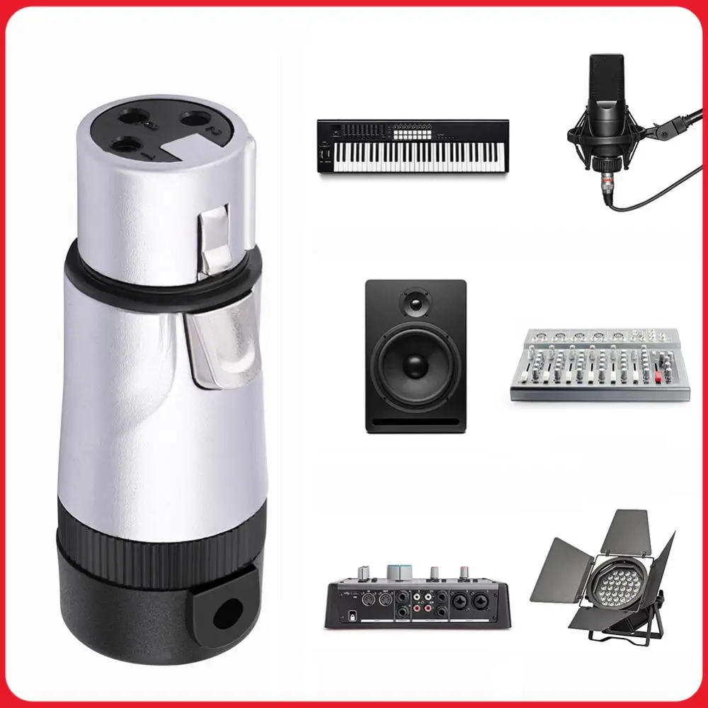 Male/Female XLR Audio Plug Adjustable 90° Right Angle XLR Connector Plug Gold Plated Audio Mic Microphone DMX Plug Jack Socket