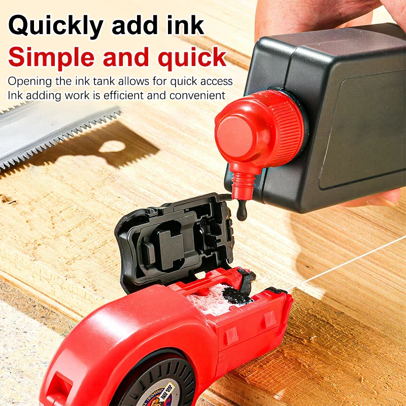Woodworking Tool Carpenter Manual Ink Marker Scriber With Chalk Lines Woodworking Scriber Ink Fountain Marking Tools