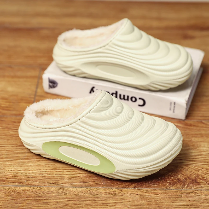 

ELUVA Winter Warm Slippers Men House Non Slip Soft Plush Indoor Shoes Comfortable Anti-Skid Home Bedroom Cozy Slippers Man