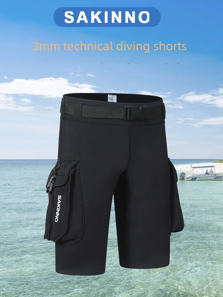 2024 Summer Wetsuit Technical Shorts Diving Weighted Double Pocket Surf Trousers Bandage Trousers Diving Gear Accessories