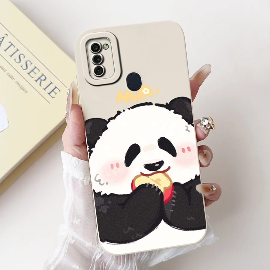 For Samsung A11 Galaxy A115F Case A11 M11 Cute Panda flower Funda Soft Silicone Len Proective Shell For SamsungA11 A 11 Housing