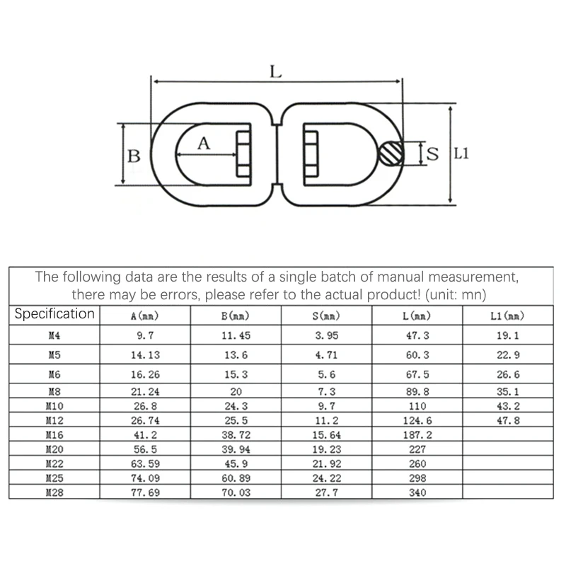 1Pc M4 M5 M6 M8 Rotating Universal Ring 8 Shape Unloading Shackle Wire Rope Lock Chain Connecting Buckle 304 Stainless Steel