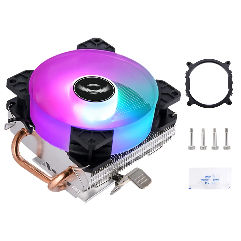 PC 2 Heat Pipe Air-cooled Computer Processor CPU Heat Sink Fan Installation LGA2011 x79 x99 e5 2099 AMD Hydraulic Bearings