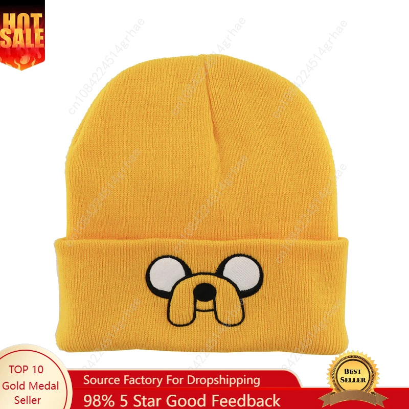 

Adventure Time Adult Embroidery Knitted Hats Cartoon Anime Headgear Autumn Cap Winter Hat Student Bonnet Christmas Birthday Gift