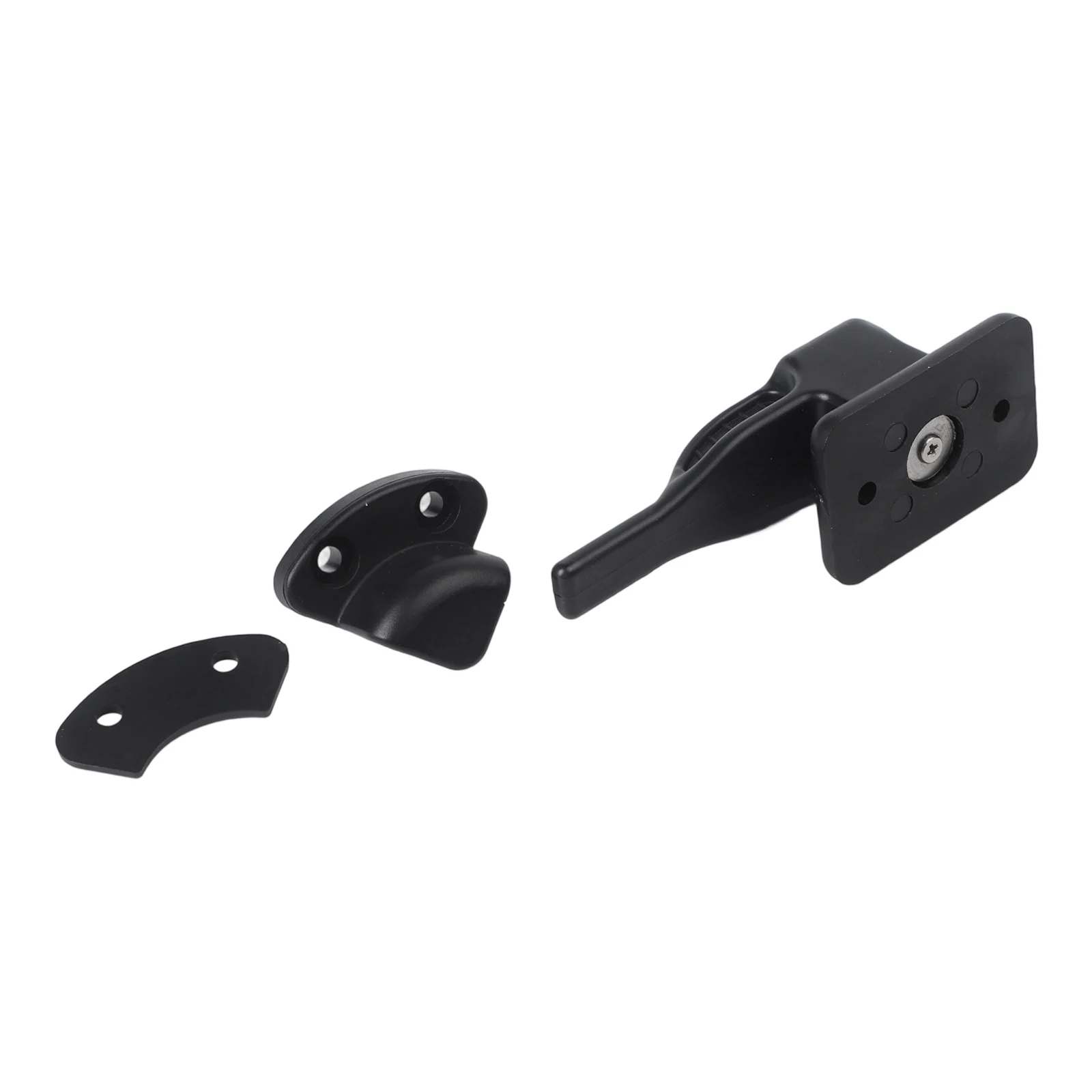 Black Door Lock Latch Multi Use Door Closure System Door Stopper Versatile Application Easy Installation Design