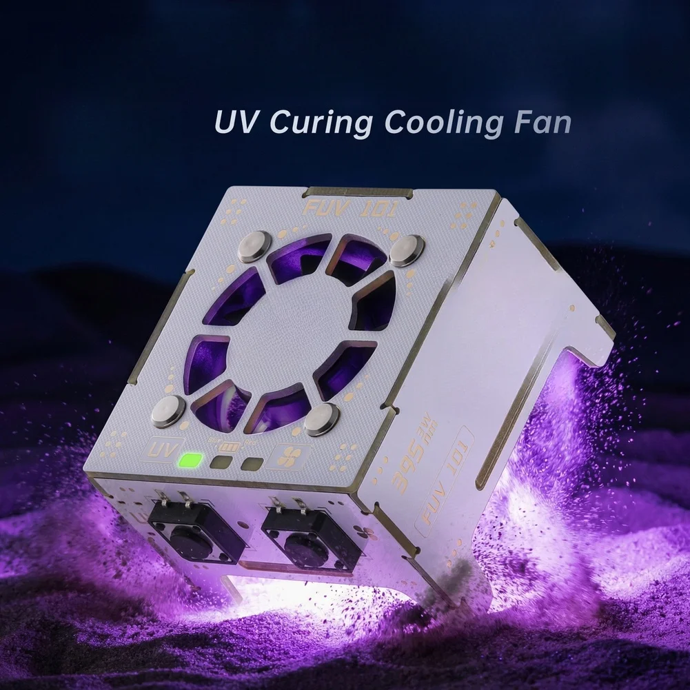 

1pc Cured Fan 395nm Wavelength UV Curing Cooling Fan 3W Power Fast Curing Cooling Fan FOR KEY Heat Dissipation