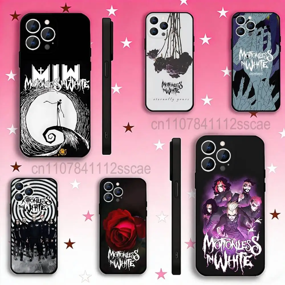 

Motionless In White band art Phone Case Silicone Soft For IPhone 16,17,15,11,13,12,14,Mini,Pro,Max,Plus,Air,E Black