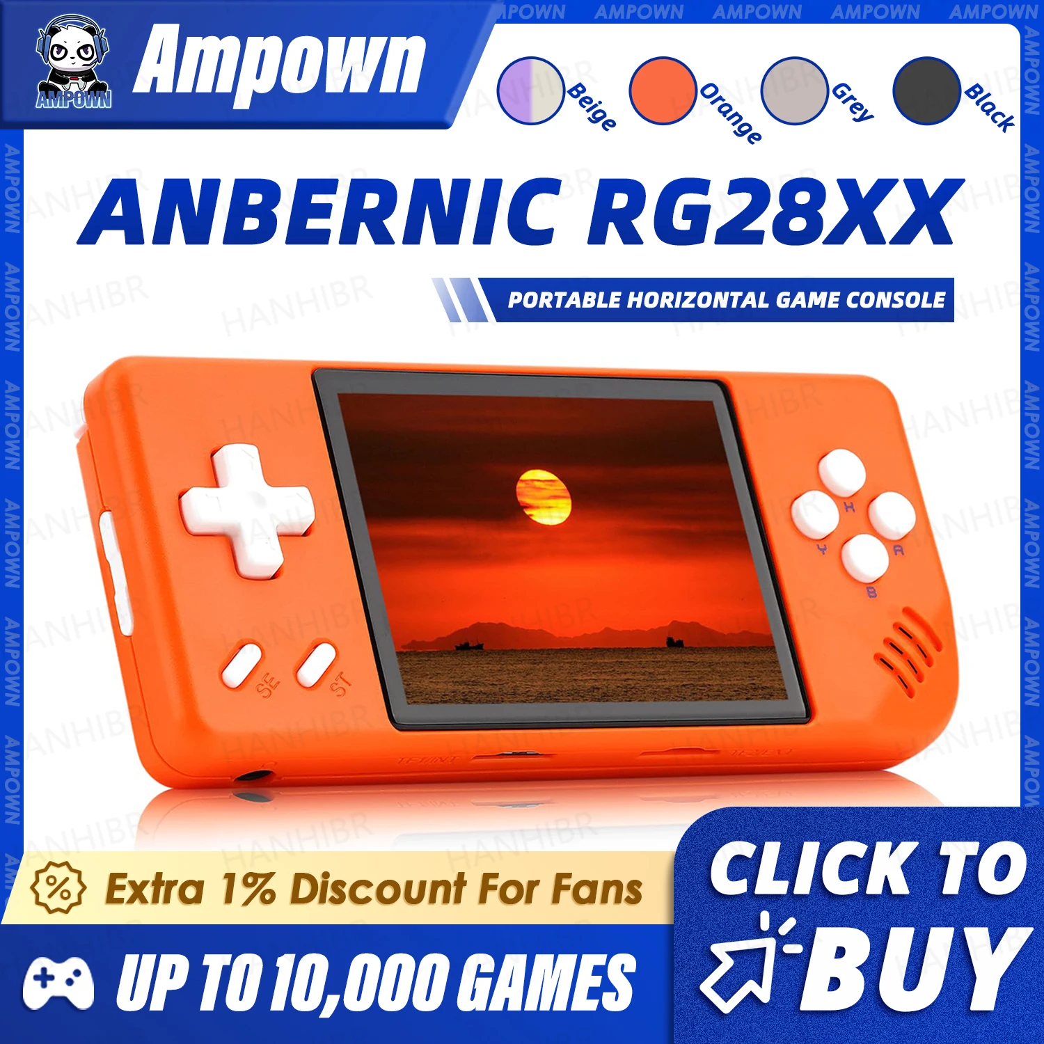 ANBERNIC RG28XX Handheld Game Console 2.83'' IPS Screen Video Output Portable Video Player Ebook Reader Player Gifts Mini A30