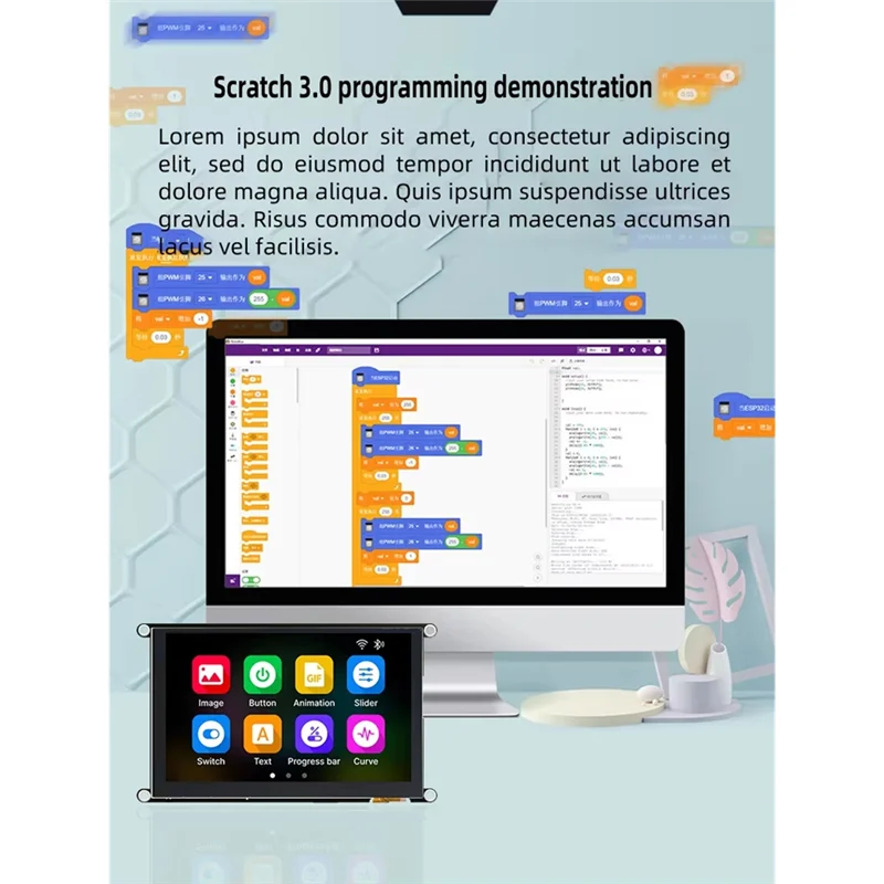 【Electronic-Accessories】5Inch IPS ESP-32-S3 800X480 16M FLASH 8M PSRAM High-Definition LCD Display Module With WIFI And Bluetoot