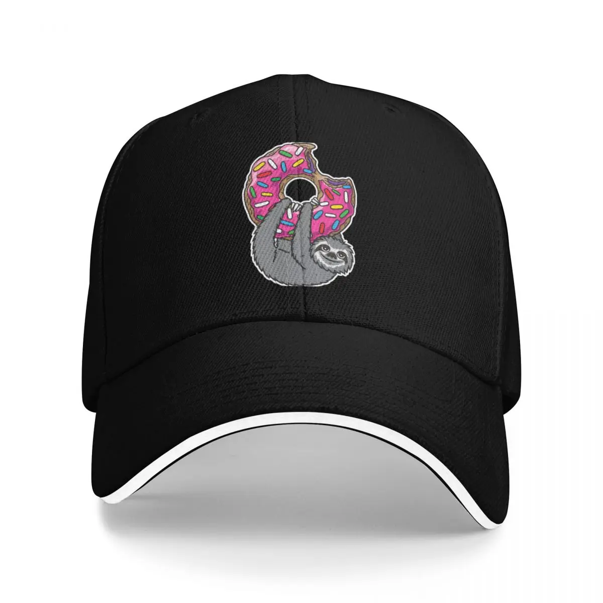 

Sloth loves donut Baseball Cap Military Cap Man Rugby men's big size hat Golf Wear Women's Beach Outlet 2025 Men's