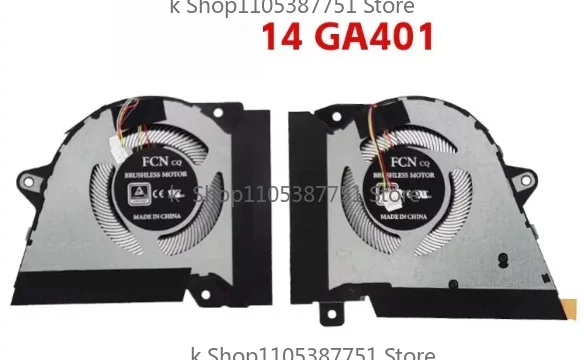 Laptop CPU GPU Cooling Fan For Asus Zephyrus G14 GA401Q GA401QEC GA401QM R9 5900HS RTX 3050 3060