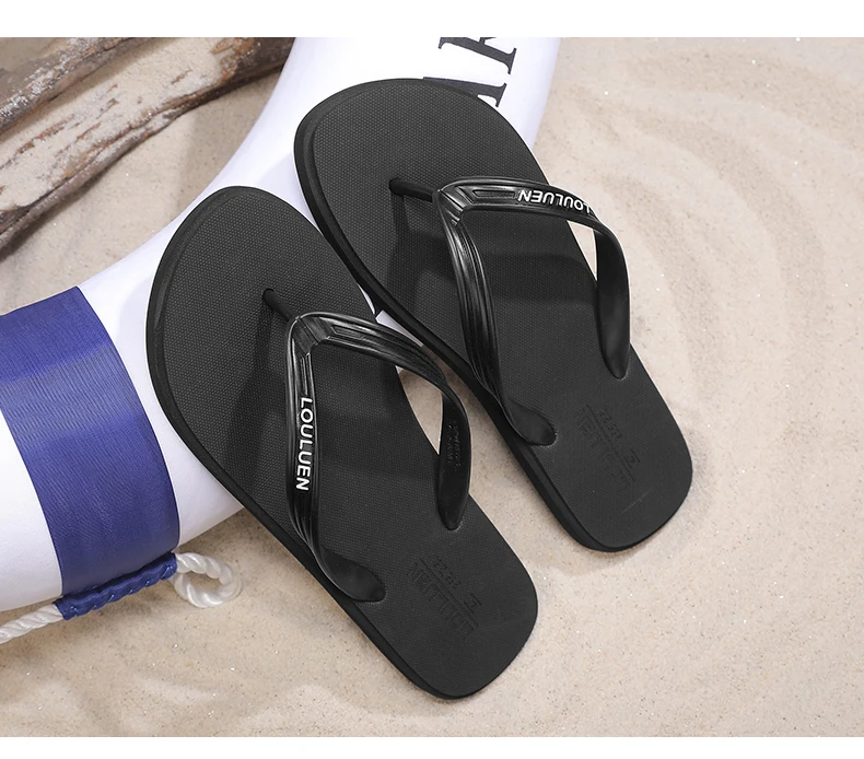 New Summer Men's Flip Flops Breathable Non-slip Beach Slippers Sandals Home Slides Indoor and Outdoor Walks Colorful Flip Flops