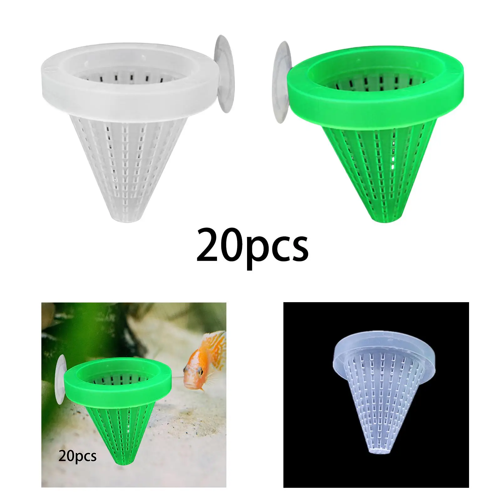Dispensador automático de comida para pecera de peces con ventosas