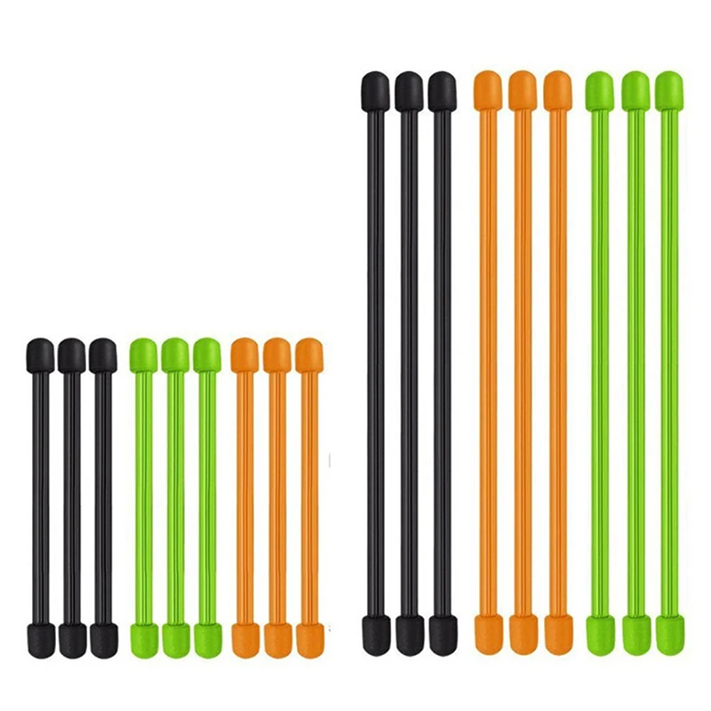 5PCS Silicone Zip Ties, Steel Core Silicone Twisted Ties, Reusable Rubber Twisted Ties, Cable Ties For Organizing