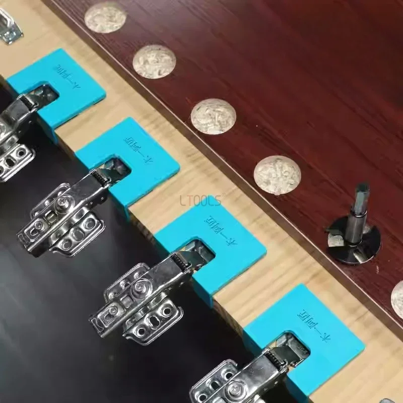 DMH-New Woodworking Hinge Installation Fixing Plate with Magnetic Limit Plastic Sheet Fixator Doors and Cabinets Auxiliary Tools
