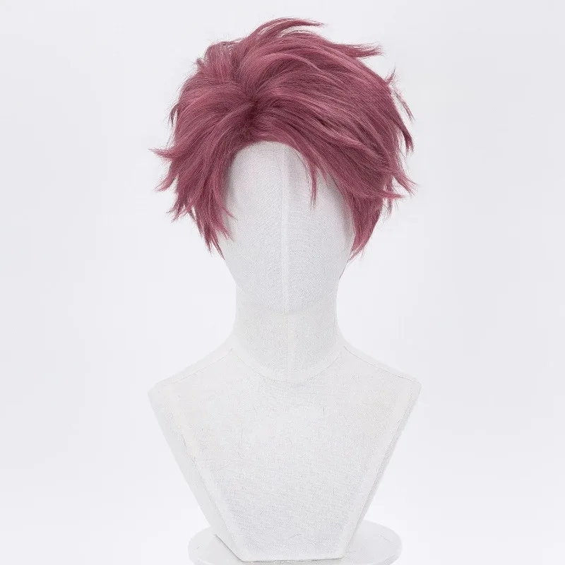 Valko Wig Game Love and Deepspace Cosplay Red Short Hair Synthetic Wigs Role Play Props Accessories for Men Theme Party view 2
