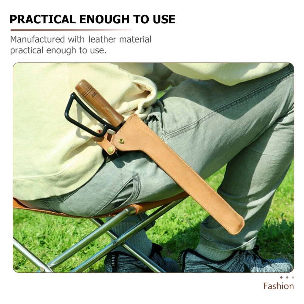 

1pc Fire Tongs Cover Brown Lightweight Durable Sleeve For Outdoor Bbq Camping Picnic Portable Tong Protective Case