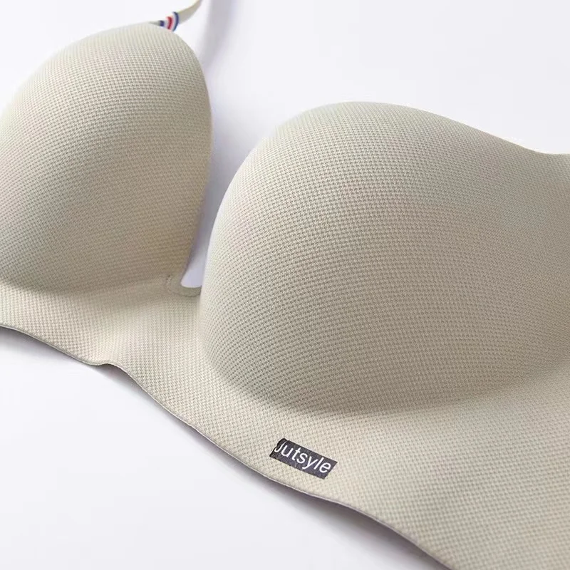 One-Piece Sexy Non-Marking Small Chest Special Gathering Underwear Women's Thick Cup No Steel Ring Girls Adjustable Bra Cover