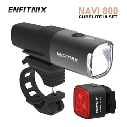 Enfitnix-Ensemble de feux avant intelligents pour vélo, feux arrière de sauna, feu avant VTT de route, aste par USB, batterie 800 mAh, 3350 lumens, Navi800