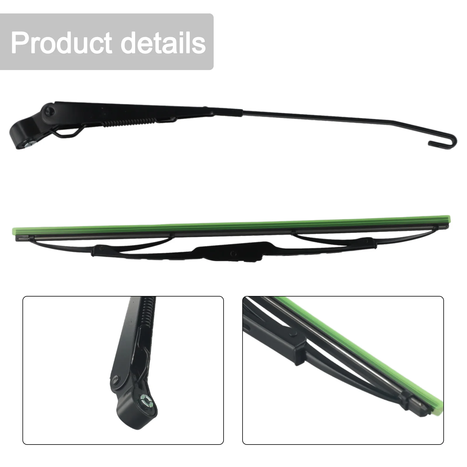 Car Accessories Windscreen Wiper Kit For Fishing Boat Replacement 400mm Blades 6 Mm Shaft Black Caravan 105° Wipe Practical