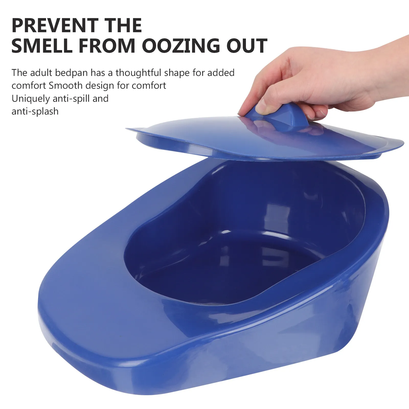 

Premium Heavy-Duty Plastic Bedpan for Elderly Bedridden Patients Portable Contoured Urinal with Anti-Spill Design Easy-Clean