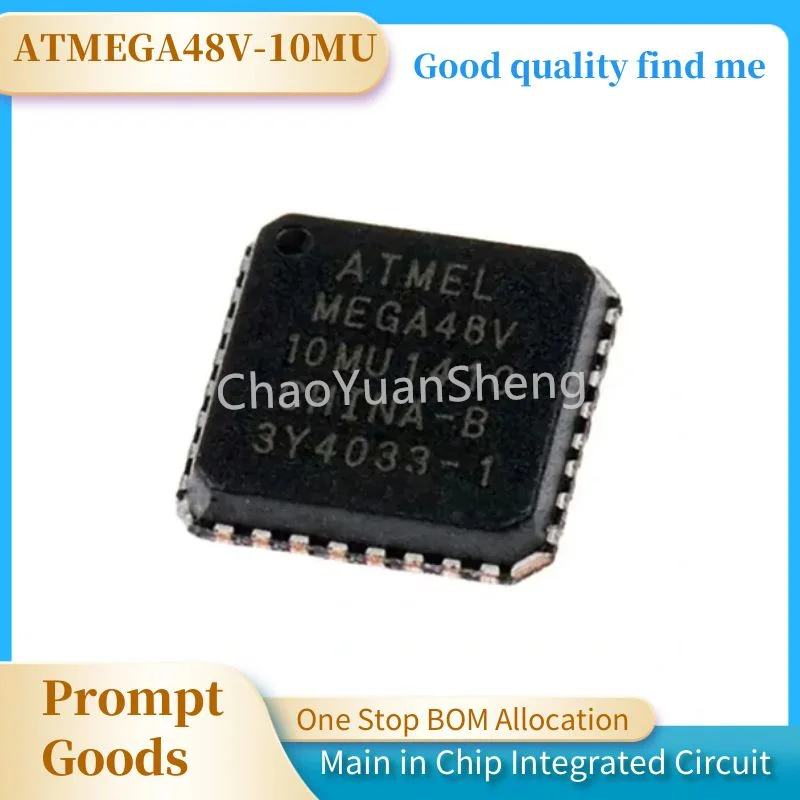 1PCS ATMEGA48V-10MU ATMEGA48V ATMEGA48V-10MUR IC MCU 8BIT 4KB FLASH 32VQFN New Original Spot Stock