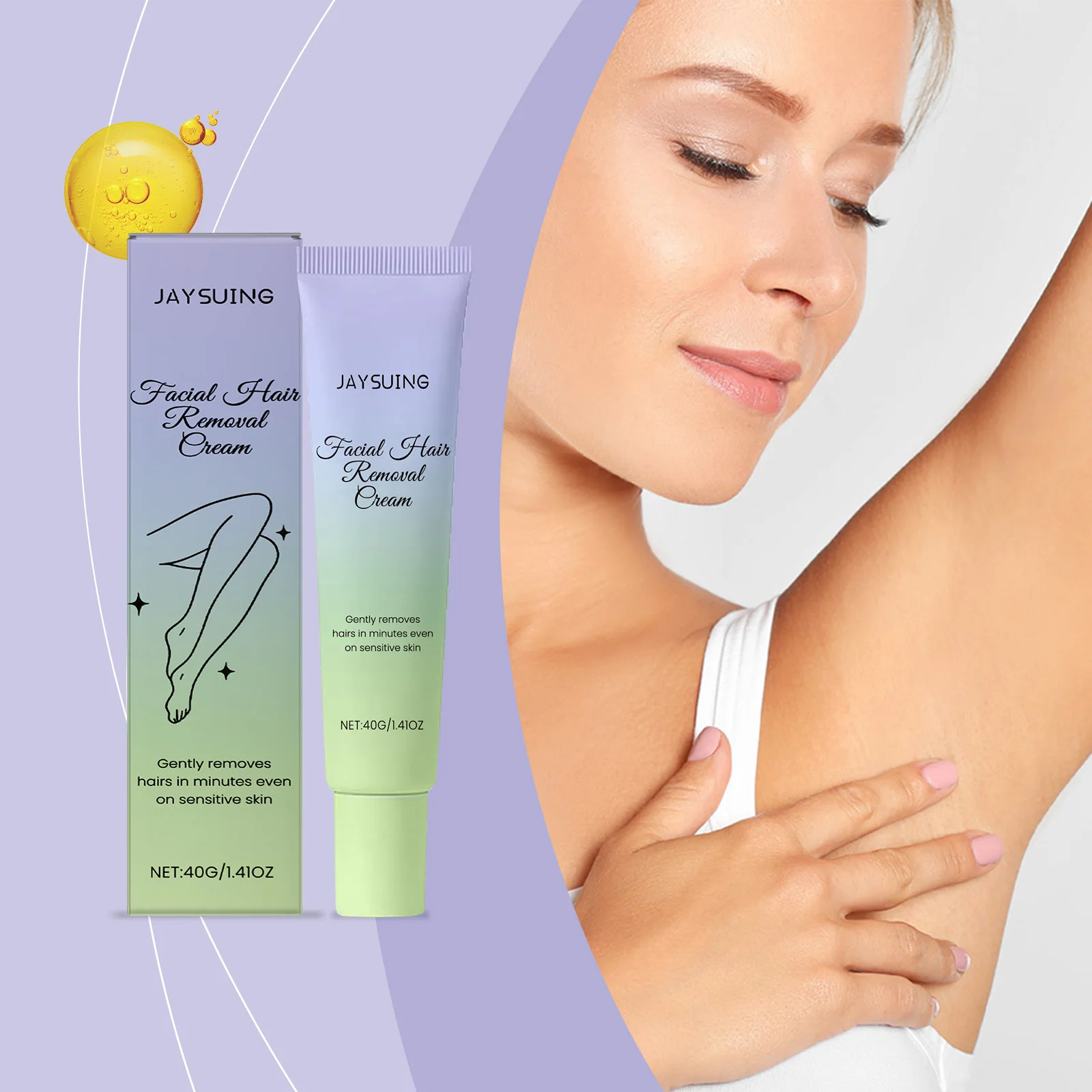 

Body Depilatory Cream Gentle Remove Leg Arm Private Hair Soothes Skin Reduces Redness Irritation Painless Hair Growth Inhibitor