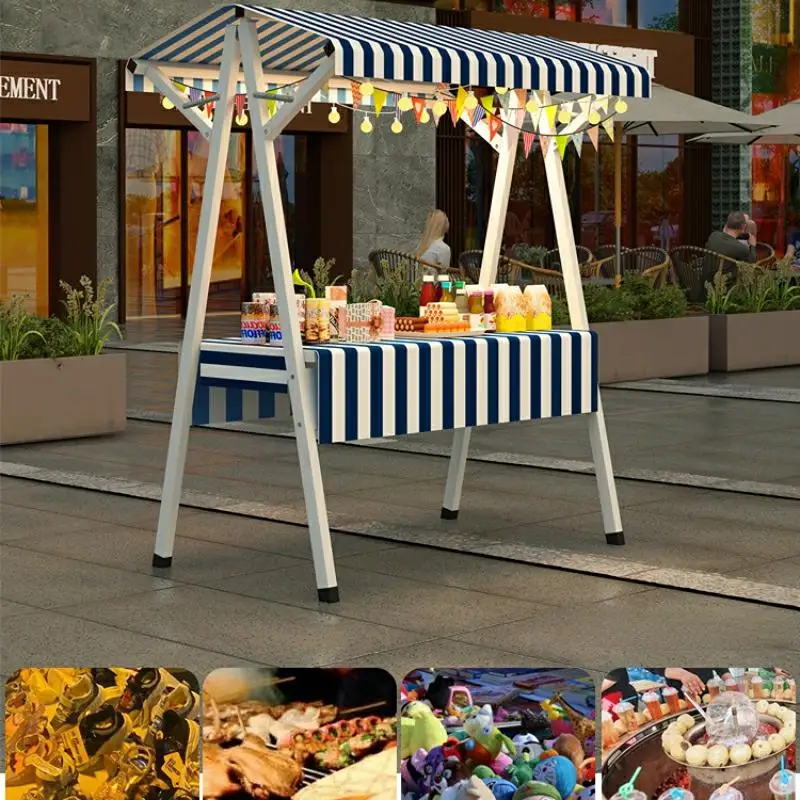 

Market Event Booth Rack, Internet Celebrity Portable Stall Stands, Scenic Area Fod Street Snack Booth Outdoor Night Market