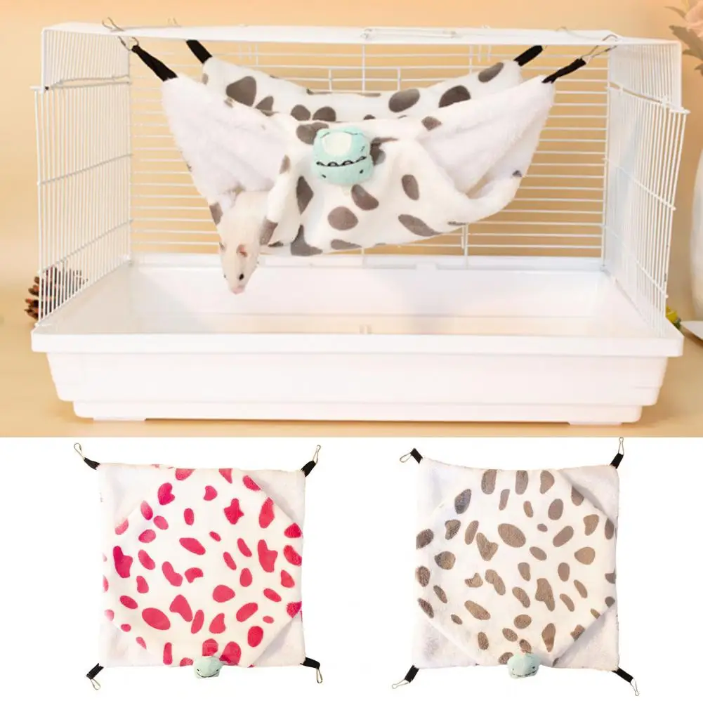 Bite-resistant Pet Bed Opening Pet Bed Plush Hanging Hammock Bed for Guinea Pigs Rats Ferrets Cozy Nest for Dwarf for Hamsters