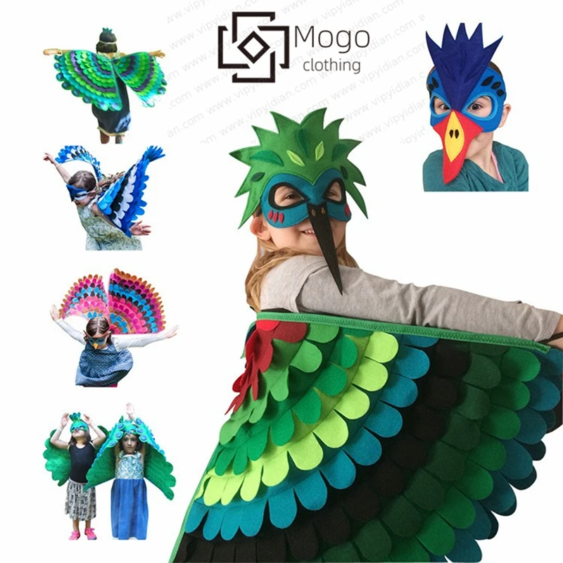 

Halloween Cosplay Costume For Kids Owl Bird Wing with Mask Boy Girls Fancy Animal Outfit Carnival Masquarade Party Dress Up