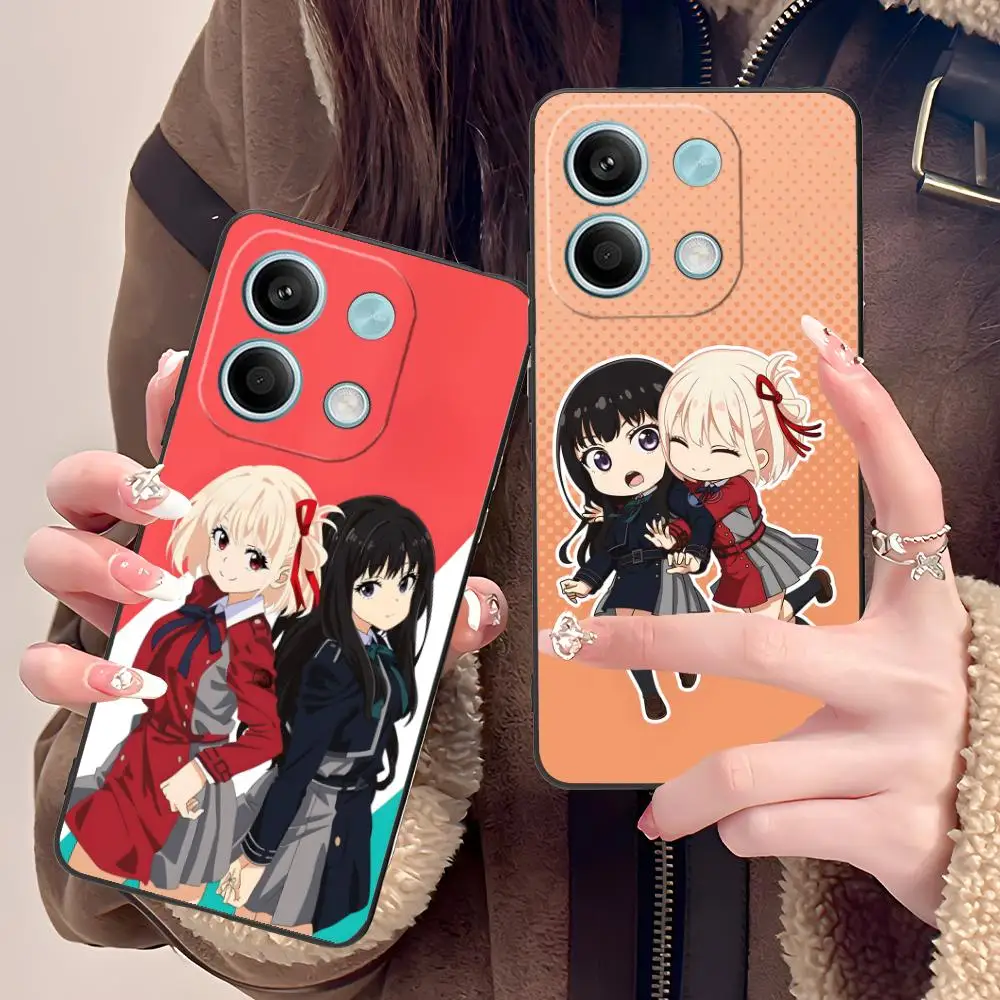 

Lycoris Recoil Anime Mobile Phone Case for POCO M6 M5 M4 M3 X7 X6 X5 X4 X3 F6 F5 F4 Pro GT 5G Colour Printing Protective Luxury