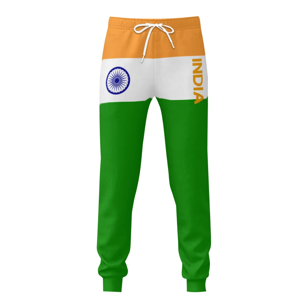 

Mens Sweatpants India Flag Pants with Pockets Joggers Soccer Football Multifunction Sports Sweat With Drawstring