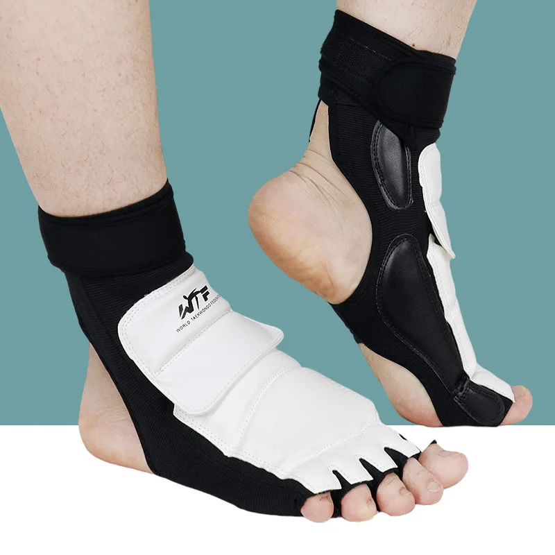 1Set Taekwondo Leder Fuß Handschuhe Sparring Karate Knöchel Schutz Schutz Getriebe Boxen Kampfkunst Socke Kind